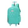 Imagem de Mochila de Rodinhas Luxcel Turquesa Com Bolinhas 46x30x10 cm