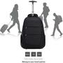 Imagem de Mochila de rodinhas notebook escolar masculina alca costas grande reforcada mala bordo executiva laptop viagem