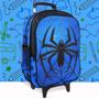 Imagem de Mochila de Rodinhas Tam G e Estojo Vou Leve Cor:Spider Azul