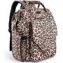 Imagem de Mochila de saco de fraldas, litbear fashion grande capacidade multifuncional bolsas de fraldas, saco de bebê impermeável isolado bolsa de viagem durável pacote de volta para meninas com saco de garrafa de fraldas (Impressão leopardo)