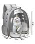 Imagem de Mochila de Transporte Pet Astronauta Cinza Para Cães E Gatos