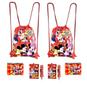 Imagem de Mochila Disney Mickey e Minnie Mouse com Cordão, Porta-Moedas e Caderno de Autógrafos - Conjunto com 6 Peças (Vermelho)