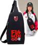 Imagem de Mochila do Flamengo Esportiva Transversal Academia Esportiva Escolar Unissex Reforçada Poliéster Porta Tênis Xeryus