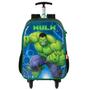 Imagem de Mochila Do Hulk De Rodas Com Estojo Duplo Escolar Vingadores