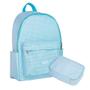 Imagem de Mochila e Estojo Furadinhos Azul - BRW -
