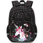 Imagem de Mochila escolar Abshoo Cute Unicorn para meninas e crianças preta