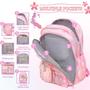 Imagem de Mochila escolar Alrisg Lovely Girls 17 polegadas rosa