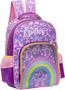 Imagem de Mochila Escolar Arco Iris Infantil Grande Meninas De Costas MIF5334