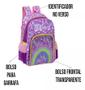 Imagem de Mochila Escolar Arco Iris Infantil Grande Meninas De Costas