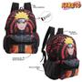 Imagem de Mochila Escolar Bolsa Akatsuki Naruto Anime Preta Costas