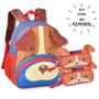 Imagem de Mochila Escolar Cachorrinho Com 2 Estojos Duplos Infantil