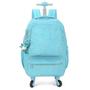 Imagem de Mochila Escolar com Rodinhas 360 Graus Up4You Turquesa MC51611UP