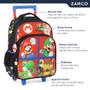 Imagem de Mochila Escolar Com Rodinhas E Alça Super Mario Bros 4 Bolsos PU Com Chaveiros UP4YOU