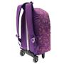 Imagem de Mochila Escolar Com Rodinhas Rabisk Juvenil Feminina Coração Cor Roxo Desenho Do Tecido Coração