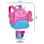 Imagem de Mochila Escolar De Costas Infantil Clio Pets Borboleta Lilás Escola Colégio Volta ás Aulas Original Durabilidade Confortável Menina