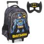 Imagem de Mochila Escolar de Rodinha Batman 3D Luxcel Preto c/ Máscara