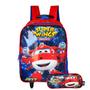 Imagem de Mochila Escolar De Rodinhas Com Estojo Infantil Super Wings