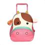 Imagem de Mochila Escolar De Rodinhas Infantil Estampa Vaca Premium