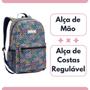 Imagem de Mochila Escolar Denlex com Bolso Frontal e Lateral Espaçosa Resistente Reforçada Volta as Aulas