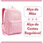 Imagem de Mochila Escolar Denlex com Bolso Frontal e Lateral Espaçosa Resistente Reforçada Volta as Aulas