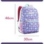 Imagem de Mochila Escolar Denlex com Bolso Frontal Lateral Resistente Volta as Aulas Faculdade Universidade
