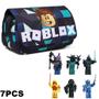 Imagem de Mochila escolar estudantil Roblox+estojo de lápis+bonecos de ação