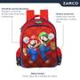 Imagem de Mochila Escolar Grande Com Alça Regulável Super Mario Bros 4 Bolsos PU Com Chaveiros UP4YOU