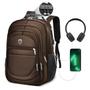 Imagem de Mochila Escolar Grande Masculina Feminina Espaço Notebook Trabalho Executiva Faculdade Porta Garrafa