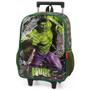 Imagem de Mochila Escolar Hulk Marvel Verde Rodinha Infantil Reforçada Tam G