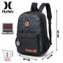 Imagem de Mochila Escolar Hurley Pujols Preta 43x30x15cm 17L