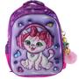 Imagem de Mochila Escolar Infantil 3D Alto Relevo Personagem:Gato