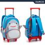 Imagem de Mochila Escolar Infantil Animais Detalhes 3D 16" Com Rodinhas e Alças Seanite
