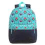 Imagem de Mochila Escolar Infantil Capricho Verde Água Floral Jeans