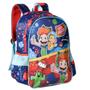 Imagem de Mochila Escolar Infantil de Costas Gato Galáctico com Capuz Dobrável Aplique de Vinil de fone Clio Design Volta às Aulas