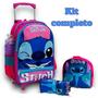 Imagem de Mochila Escolar Infantil Grande Com Rodinha Stitch Rosa