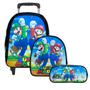 Imagem de Mochila Escolar Infantil Mario Bross Com Rodinhas + Estojo