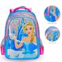 Imagem de Mochila Escolar Infantil Menina Frozen Criança Elsa Denlex