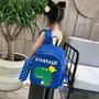 Imagem de Mochila Escolar Infantil Menino Menina Dinossauro Gatinho de Costas