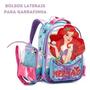 Imagem de Mochila Escolar Infantil Sereia Ruiva Meninas Denlex