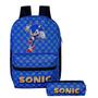 Imagem de Mochila Escolar Infantil Sonic Menino De Alças Tamanho Grand