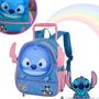 Imagem de Mochila Escolar Infantil  Stitch Com Rodinhas Volta as Aulas