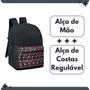 Imagem de Mochila Escolar Juvenil Costas Preta Clássica Bolso Frontal Passeio Academia Trabalho Menina Menino