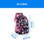 Imagem de Mochila Escolar Juvenil Feminina Estampada Confortável Plus