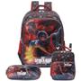 Imagem de Mochila Escolar Lancheira Estojo Miles Morales Kit Xeryus