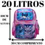 Imagem de Mochila escolar lilo e stitch reforçada rosa para costa