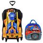 Imagem de Mochila Escolar Masculina HotWheels Dune-A-Soar com Lancheira MaxToy