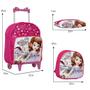 Imagem de Mochila Escolar Menina Rodinha Princesinha Sofia + Lancheira