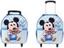 Imagem de Mochila Escolar Mickey Azul com Carrinho Menino
