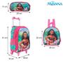 Imagem de Mochila Escolar Moana Grande Rodinha Kit Lancheira+Estojo