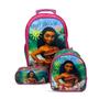 Imagem de Mochila Escolar Rodinhas Estojo Lanheira Moana